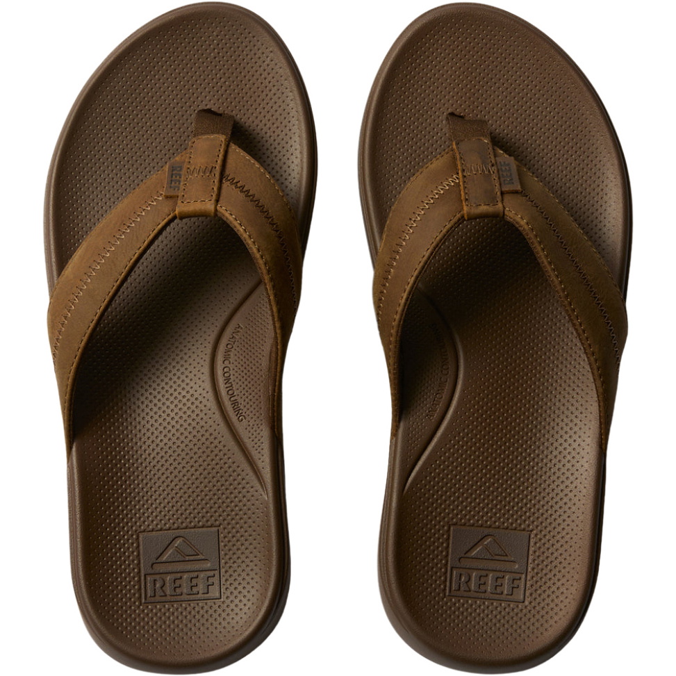Chinelos De Couro Phantom Leather 2.0 Para Homem Da Reef , Modelo 2026, CJ6205 - Toffee